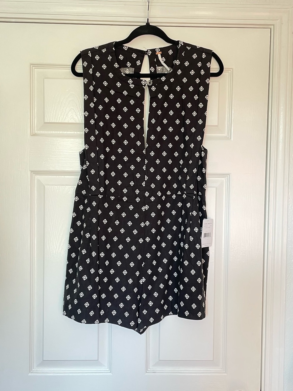 Free People Ashley Diamond Print Sleeveless Romper
